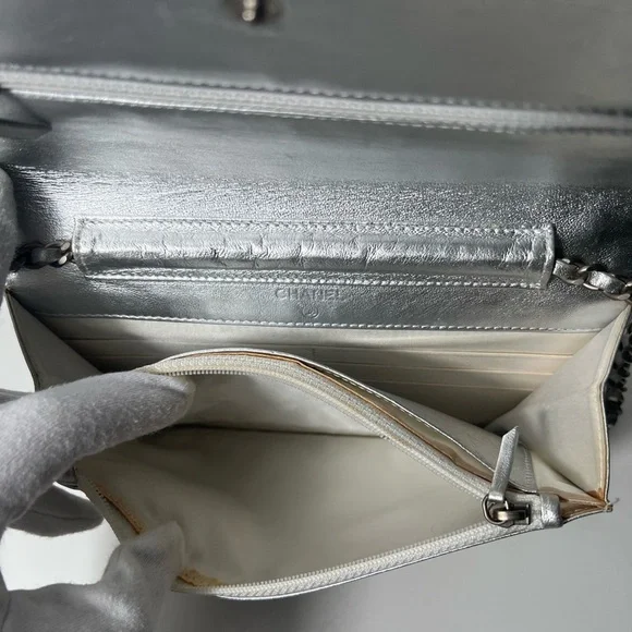 Chanel Travel Ligne Line Wallet On Chain WOC Crossbody Purse Bag